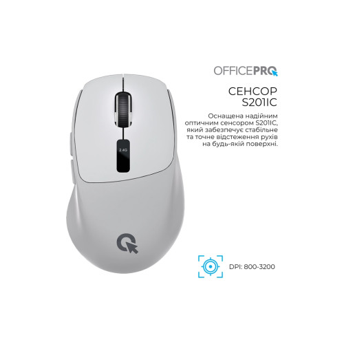 Мишка OfficePro M398G Wireless/Bluetooth Gray (M398G) Мишка OfficePro M398G Wireless/Bluetooth Gray (M398G)