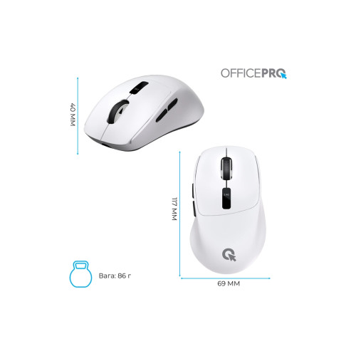 Мишка OfficePro M398W Wireless/Bluetooth White (M398W) Мишка OfficePro M398W Wireless/Bluetooth White (M398W)