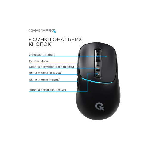 Мишка OfficePro M468B Wireless/Bluetooth Black (M468B) Мишка OfficePro M468B Wireless/Bluetooth Black (M468B)