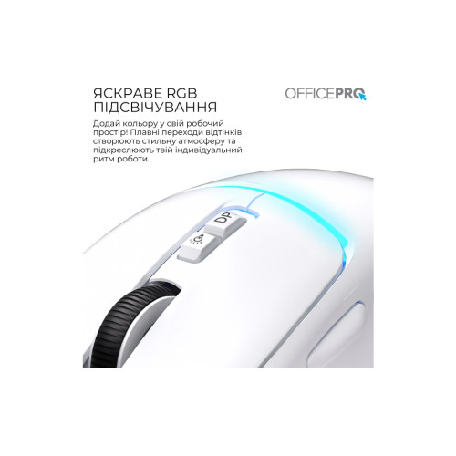 Мишка OfficePro M468W Wireless/Bluetooth White (M468W) Мишка OfficePro M468W Wireless/Bluetooth White (M468W)