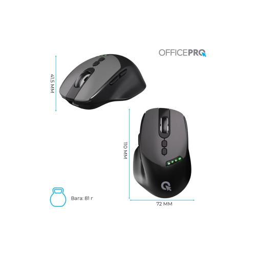 Мишка OfficePro M520B Wireless/Bluetooth Black (M520B) Мишка OfficePro M520B Wireless/Bluetooth Black (M520B)