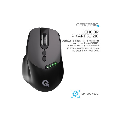 Мишка OfficePro M520B Wireless/Bluetooth Black (M520B) Мишка OfficePro M520B Wireless/Bluetooth Black (M520B)