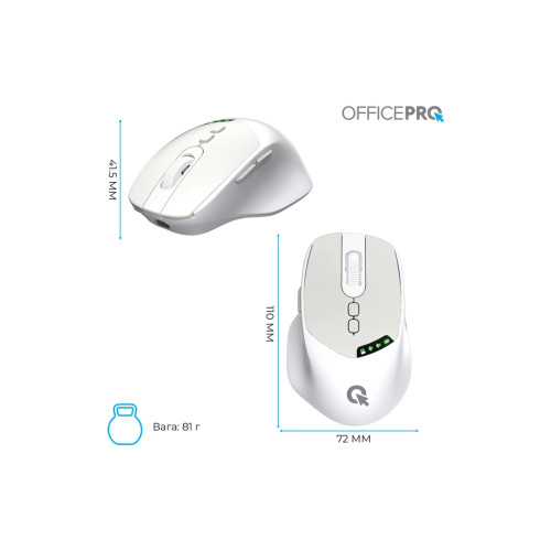 Мишка OfficePro M520W Wireless/Bluetooth White (M520W) Мишка OfficePro M520W Wireless/Bluetooth White (M520W)