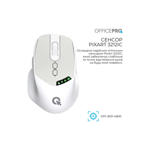 Мишка OfficePro M520W Wireless/Bluetooth White (M520W) Мишка OfficePro M520W Wireless/Bluetooth White (M520W)