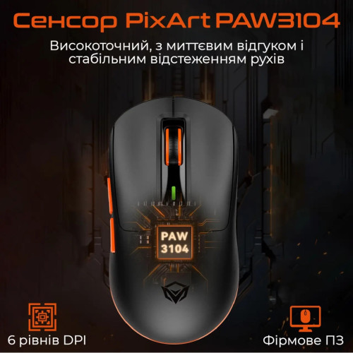 Мишка Meetion GW24 Bluetooth/Wireless/USB Black (MT-GW24-A)