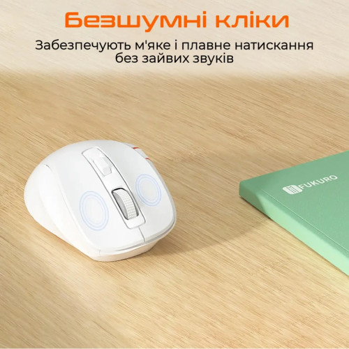 Мишка Meetion BTM032 Wireless/Bluetooth/USB White (MT-BTM032-B)