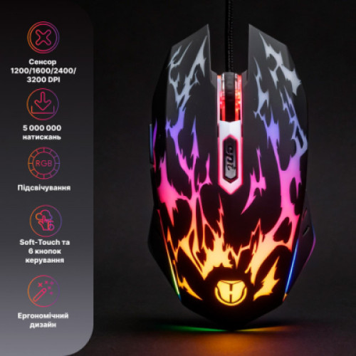 Мишка Hölmer M-01GS USB Black (M-01GS)