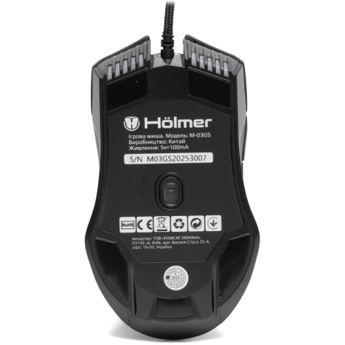 Мишка Hölmer M-03GS USB Black (M-03GS)