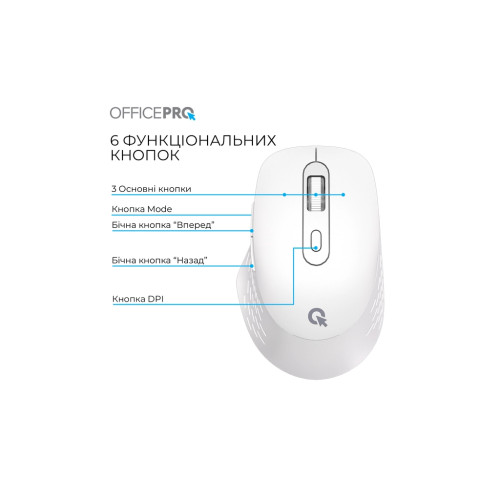 Мишка OfficePro M265W Wireless/Bluetooth Silent Click White (M265W) Мишка OfficePro M265W Wireless/Bluetooth Silent Click White (M265W)