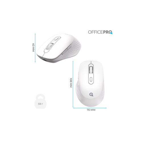 Мишка OfficePro M265W Wireless/Bluetooth Silent Click White (M265W) Мишка OfficePro M265W Wireless/Bluetooth Silent Click White (M265W)