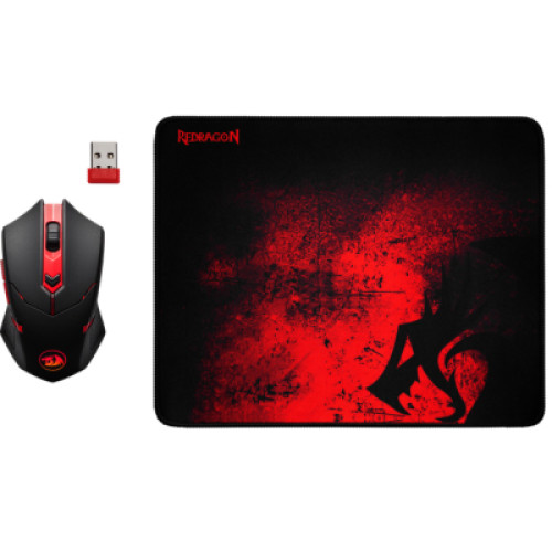 Мишка Defender M601WL-BA Wireless + mouse pad Black/Red (78227)
