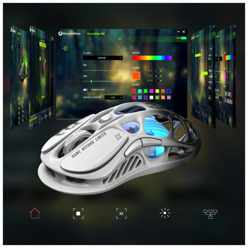 Мишка GravaStar Mercury M1 Pro RGB Wireless/Bluetooth/USB Gradient Black (GRAVASTAR_M1_PRO_GBLK)