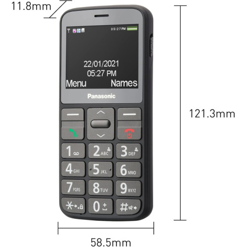 Мобільний телефон Panasonic KX-TU160 Grey (KX-TU160EXG) Мобільний телефон Panasonic KX-TU160 Grey (KX-TU160EXG)