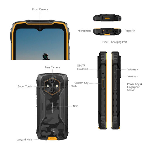 Мобільний телефон Ulefone Rugking 4 Pro 8/256Gb Black-Orange (6975326660921)