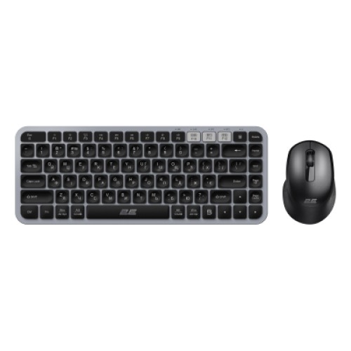 Комплект 2E MK430 Wireless/Bluetooth UA Black/Grey (2E-MK430WBGR_UA)