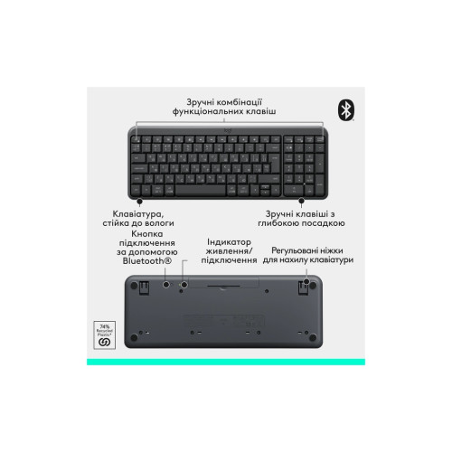 Комплект Logitech MK250 Bluetooth/Wireles UA Graphite (920-013823)