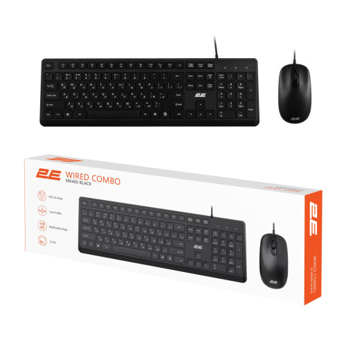 Комплект 2E MK405 USB UA Black (2E-MK405UBK_UA)