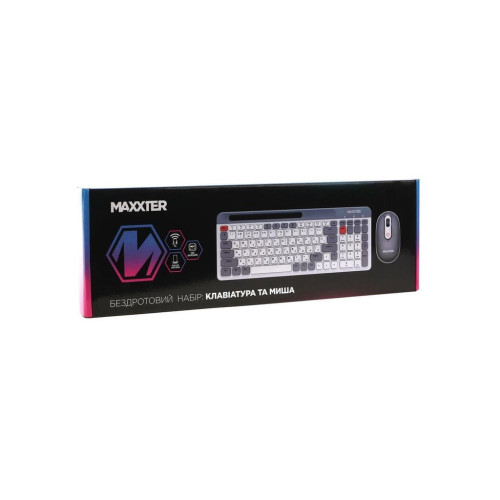 Комплект Maxxter KMS-WCM-03G-UA Wireless Gray/White (KMS-WCM-03G-UA)
