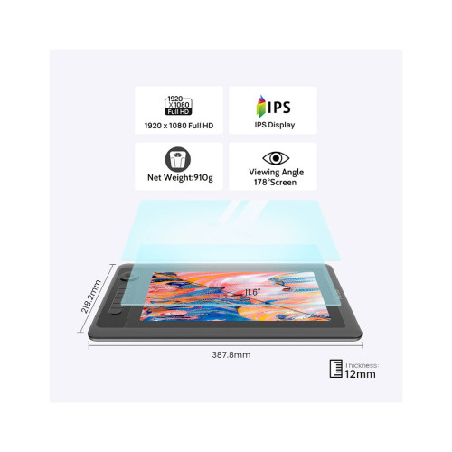 Графічний планшет Parblo Coast 12 Pro Gen2 (COAST12PROG2)
