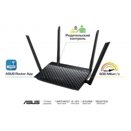 Маршрутизатор ASUS RT-N19 N600, 2xFE LAN, 1xFE WAN (RT-N19)