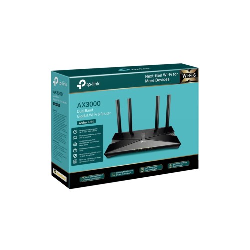 Маршрутизатор TP-Link ARCHER AX50 AX3000 4xGE LAN 1xGE WAN USB 3.0 MU-MIMO OFDMA (ARCHER-AX50)