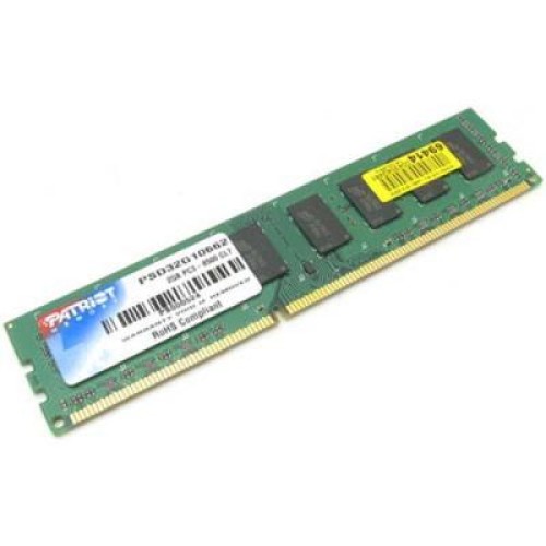 Модуль памяті для компютера DDR3 2GB 1600 MHz Patriot (PSD32G16002)