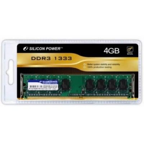 Модуль памяті для компютера DDR3 4GB 1333 MHz Silicon Power (SP004GBLTU133V02 / SP004GBLTU133V01)