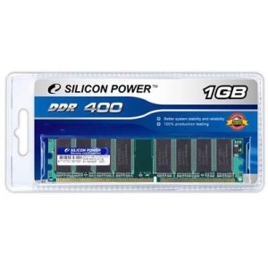 Модуль памяті для компютера DDR SDRAM 1GB 400 MHz Silicon Power (SP001GBLDU400O02)