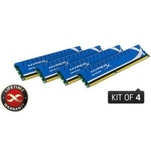 Модуль памяті для компютера DDR3 16GB (4x4GB) 1600 MHz Kingston (KHX1600C9D3K4/16GX)