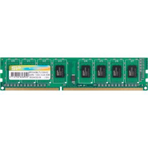 Модуль памяті для компютера DDR3 4GB 1333 MHz Silicon Power (SP004GBLTU133N02 / SP004GBLTU133N01)