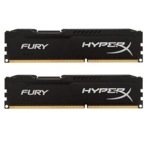 Модуль памяті для компютера DDR3 16GB (2x8GB) 1600MHz HyperX Fury Black Kingston Fury (ex.HyperX) (HX316C10FBK2/16)