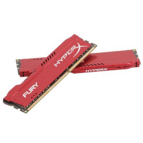 Модуль памяті для компютера DDR3 16Gb (2x8GB) 1600 MHz HyperX Fury Red Kingston Fury (ex.HyperX) (HX316C10FRK2/16)