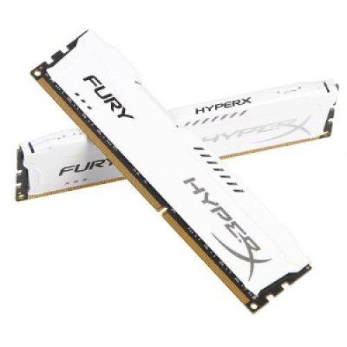 Модуль памяті для компютера DDR3 16Gb (2x8GB) 1600 MHz HyperX Fury White Kingston Fury (ex.HyperX) (HX316C10FWK2/16)