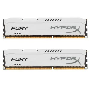 Модуль памяті для компютера DDR3 16Gb (2x8GB) 1600 MHz HyperX Fury White Kingston Fury (ex.HyperX) (HX316C10FWK2/16)