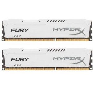 Модуль памяті для компютера DDR3 16Gb (2x8GB) 1866 MHz HyperX Fury White Kingston Fury (ex.HyperX) (HX318C10FWK2/16)