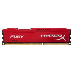 Модуль памяті для компютера DDR3 4Gb 1600 MHz HyperX Fury Red Kingston Fury (ex.HyperX) (HX316C10FR/4)