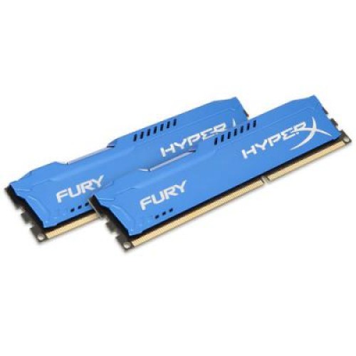 Модуль памяті для компютера DDR3 8Gb (2x4GB) 1600 MHz HyperX Fury Blu Kingston Fury (ex.HyperX) (HX316C10FK2/8)