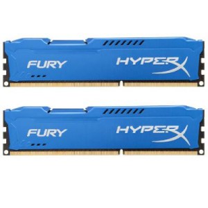 Модуль памяті для компютера DDR3 8Gb (2x4GB) 1600 MHz HyperX Fury Blu Kingston Fury (ex.HyperX) (HX316C10FK2/8)