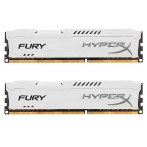 Модуль памяті для компютера DDR3 8Gb (2x4GB) 1600 MHz HyperX Fury White Kingston Fury (ex.HyperX) (HX316C10FWK2/8)