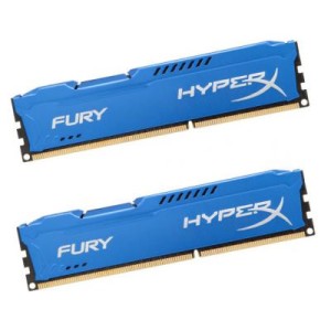 Модуль памяті для компютера DDR3 8Gb (2x4GB) 1866 MHz HyperX Fury Blu Kingston Fury (ex.HyperX) (HX318C10FK2/8)