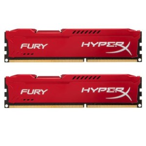 Модуль памяті для компютера DDR3 16Gb (2x8GB) 1866 MHz HyperX Fury Red Kingston Fury (ex.HyperX) (HX318C10FRK2/16)