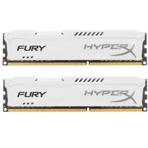 Модуль памяті для компютера DDR3 8Gb (2x4GB) 1866 MHz HyperX Fury White Kingston Fury (ex.HyperX) (HX318C10FWK2/8)