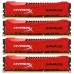 Модуль памяті для компютера DDR3 32GB (4x8GB) 1600 MHz Savage Red Kingston Fury (ex.HyperX) (HX316C9SRK4/32)