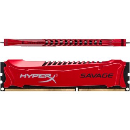 Модуль памяті для компютера DDR3 4GB 1600 MHz Savage Red Kingston Fury (ex.HyperX) (HX316C9SR/4)