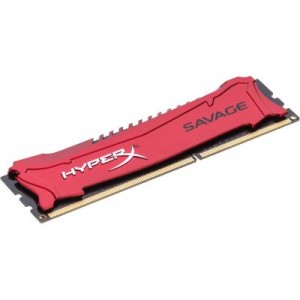 Модуль памяті для компютера DDR3 4GB 1600 MHz Savage Red Kingston Fury (ex.HyperX) (HX316C9SR/4)