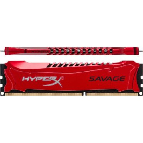 Модуль памяті для компютера DDR3 8GB (2x4GB) 1600 MHz Savage Red Kingston Fury (ex.HyperX) (HX316C9SRK2/8)