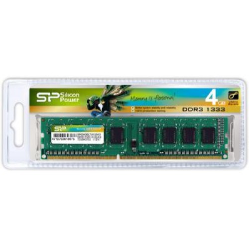 Модуль памяті для компютера DDR3 4GB 1333 MHz Silicon Power (SP004GBVTU133N02)