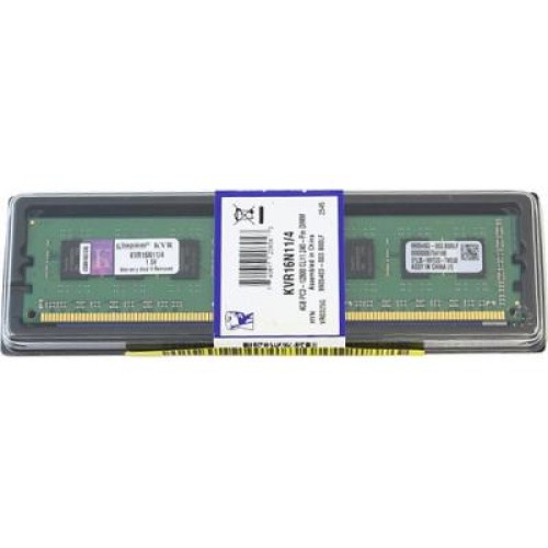 Модуль памяті для компютера DDR3 4GB 1600 MHz Kingston (KVR16N11/4)