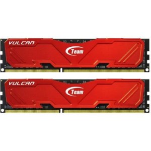 Модуль памяті для компютера DDR3 16GB (2x8GB) 2400 MHz Vulcan Red Team (TLRED316G2400HC11CDC01)