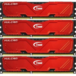 Модуль памяті для компютера DDR3 32GB (4x8GB) 1600 MHz Vulcan Red Team (TLRED332G1600HC9QC01)